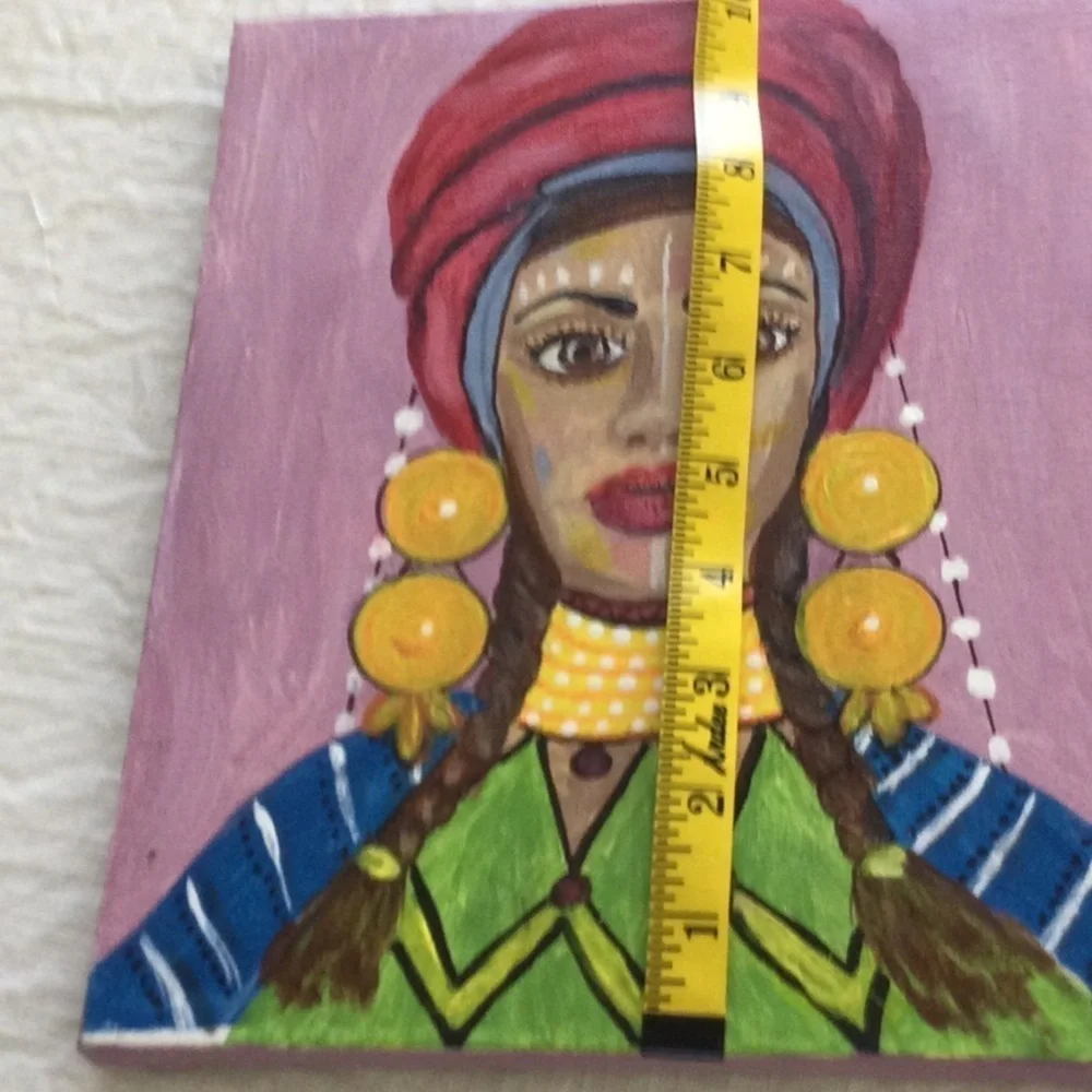 Vibrant Acrylic Portrait Canvas Art